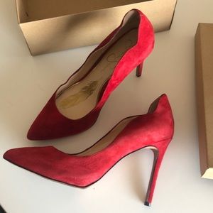 Jessica Simpson red pumps